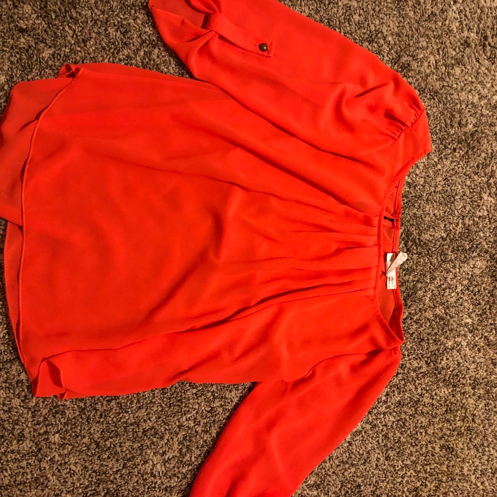 Orange chiffon top